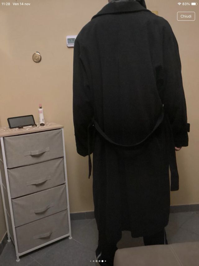 Cappotto uomo vintage nero