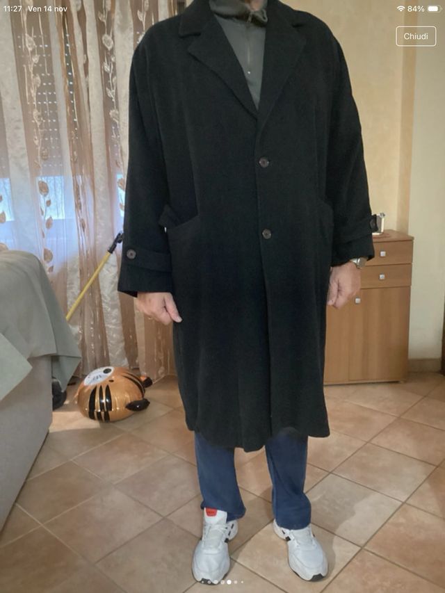 Cappotto uomo vintage nero