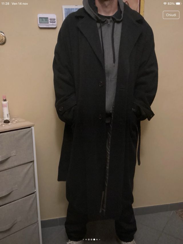 Cappotto uomo vintage nero