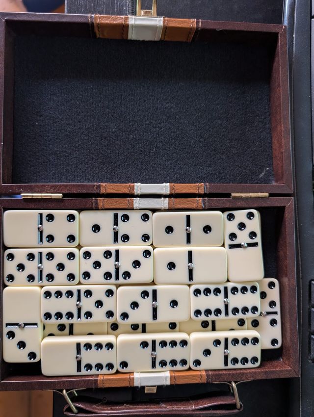 Dominó Profesional | baquelita y estuche piel