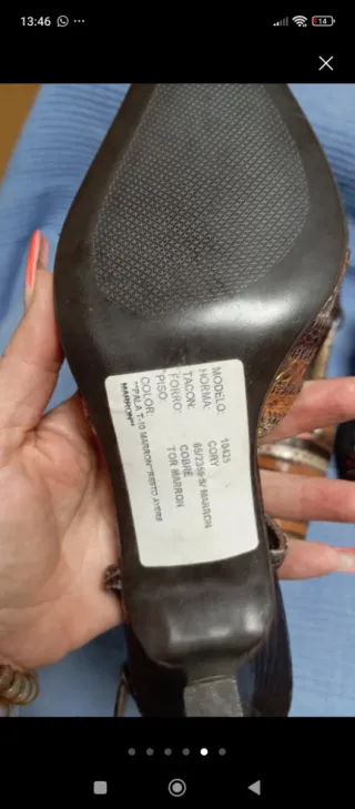 Zapatos de fiesta dorados y multicolor talla 37