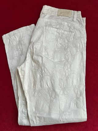 Pantaloni donna Holiday beige fantasia