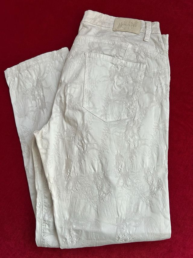 Pantaloni donna Holiday beige fantasia