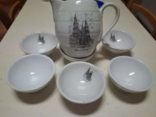 Juego de loza recuerdo queimada