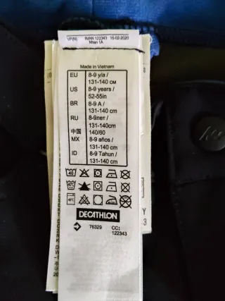 Pantalón de esquí infantil negro