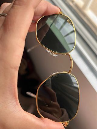 Ray-Ban RB3548N Hexagonal Oro Lentes Verdes