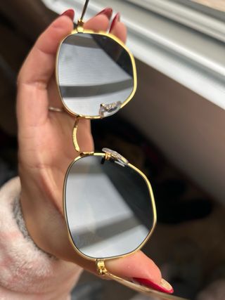 Ray-Ban RB3548N Hexagonal Oro Lentes Verdes