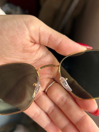 Ray-Ban RB3548N Hexagonal Oro Lentes Verdes