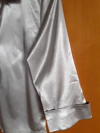 Camisa plateada elegante
