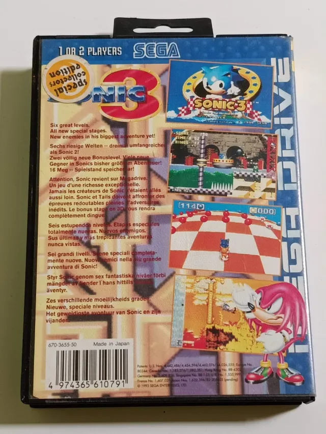 Sonic 3 Mega Drive Sega