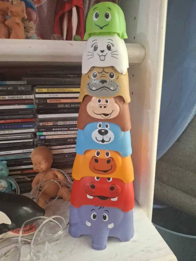 Juguetes apilables de animales para bebés