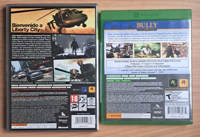 Pack Rockstar GTA IV e Bully Xbox 360/One