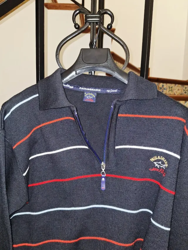 Chaleco Paul & Shark Azul Rayas L