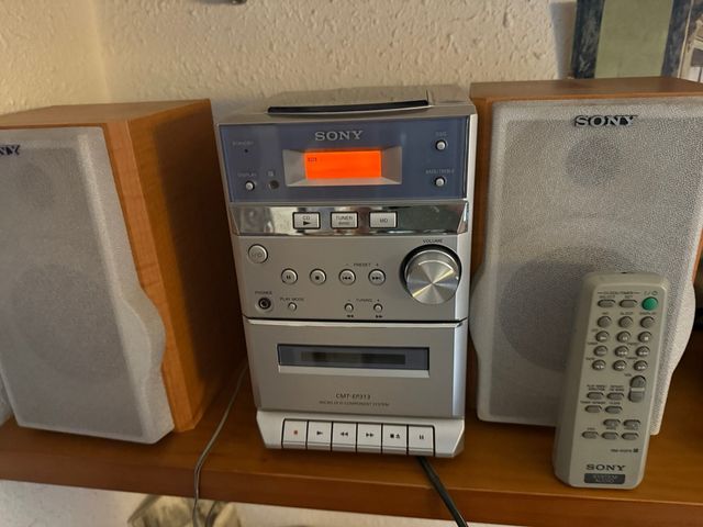 Minicadena Sony CMT-EP313 Plata/Madera