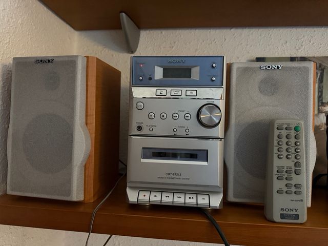 Minicadena Sony CMT-EP313 Plata/Madera