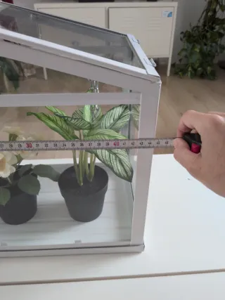 Mini invernadero cristal y metal