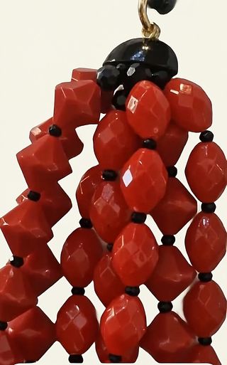 Collana Dolman multistrato rossa e nera