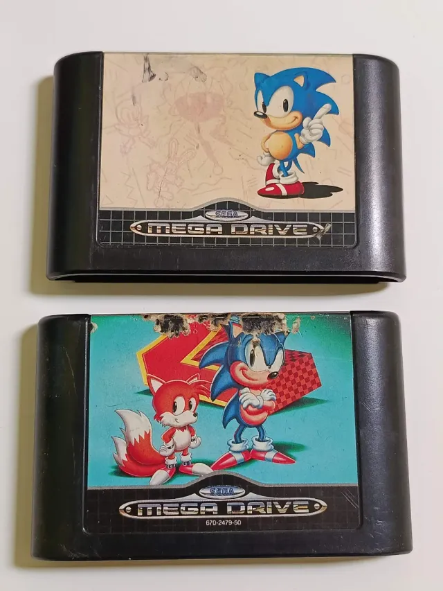 Lote Sonic 1 y 2 Mega Drive