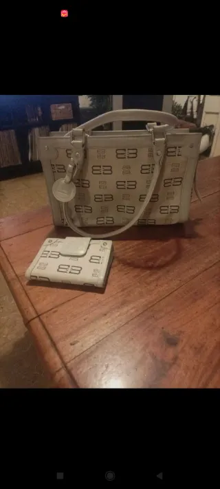 Bolso y cartera Balenciaga beige/negro