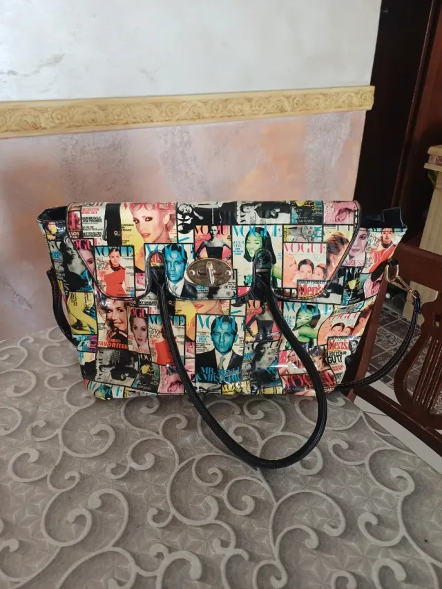Borsa vintage Vogue multicolor