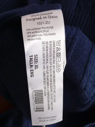 Jersey Dandara azul talla M con coderas