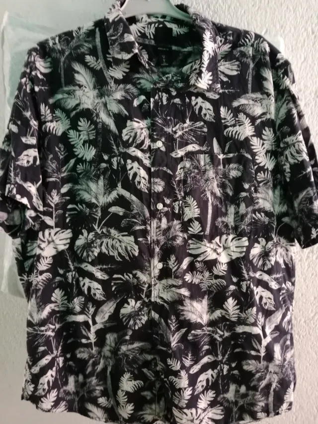 Camisa SUENNOAJ Estampado Leopardo y Hojas