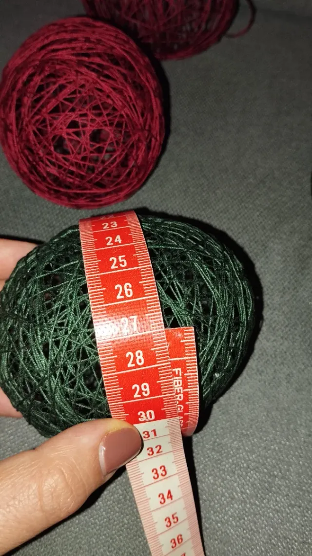 Bolas de Natal em crochê (Verde e Vermelho)