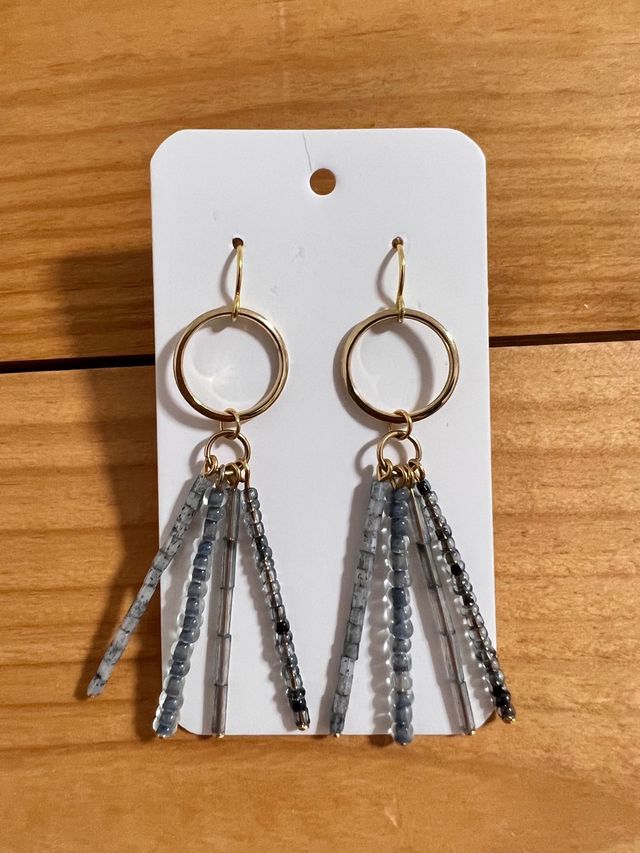 Pendientes Aro Acero Oro Gris