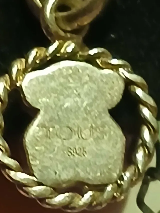 Colgante Oso Tous Negro y Plateado