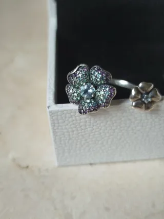 Sortija Pandora Plata Cristales Swarovski