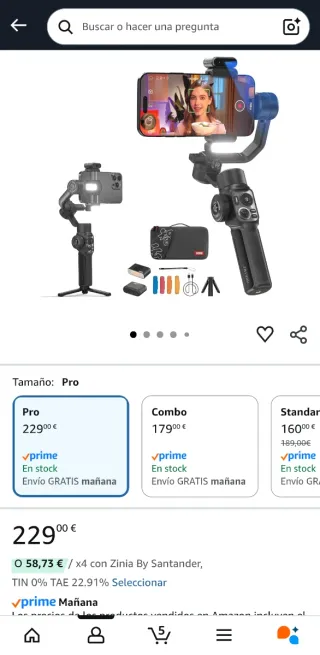 ZHIYUN Smooth-5S AI Pro Estabilizador Gimbal