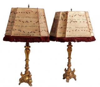 Lámparas pergamino cantoral Siglo XVIII