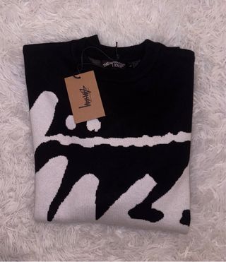 Malha Stussy Preta e Branca