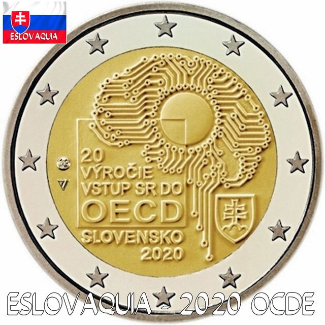 Moneda 2 euros Eslovaquia 2020 OCDE