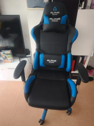 Silla Gamer Alpha Gamer Negra y Azul