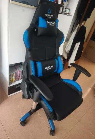 Silla Gamer Alpha Gamer Negra y Azul