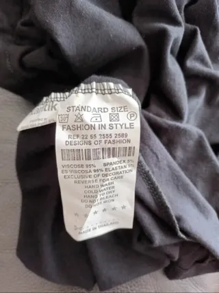 Vestido largo negro viscosa