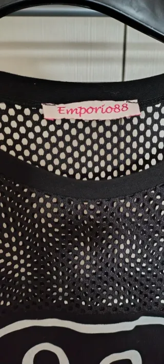 Maglia rete Emporio 88 con scritta GOOD