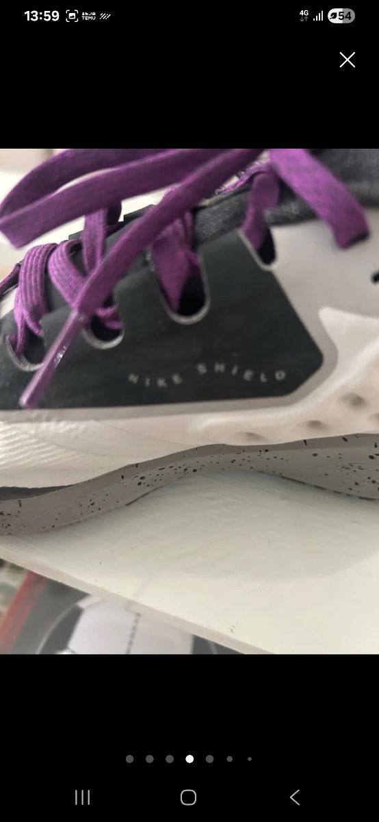 Nike Pegasus Morado Blanco Talla40 equivale a 39