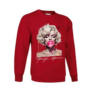 Sudadera MARILYN MONROE con pompa chicle rosa