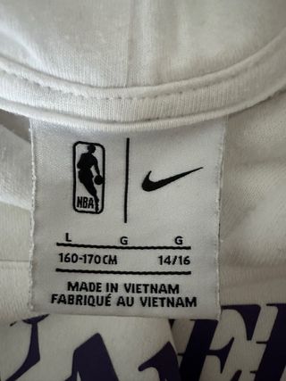 Sudadera Nike Los Angeles Lakers Blanca