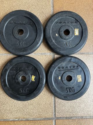 4 Discos Caucho Domyos 5kg