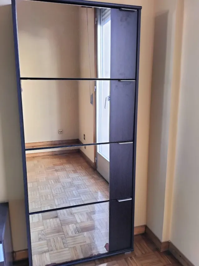 Zapatero Marrón con Espejo