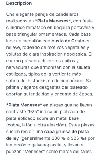 Antigüedades: Candelabros.