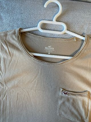 Camiseta Hollister militar hombre beige/verde