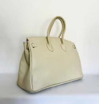 Borsa Vera Pelle Vintage Beige