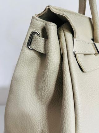 Borsa Vera Pelle Vintage Beige