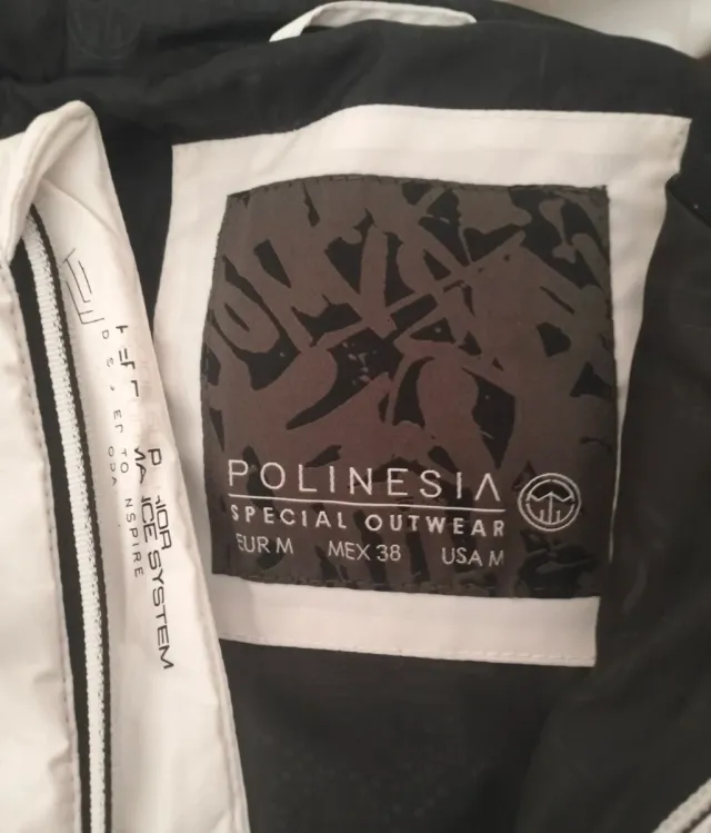 Abrigo blanco acolchado hombre