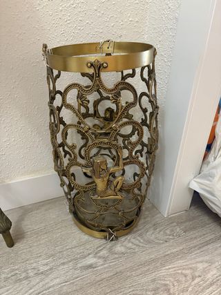 Paragüero Vintage Antiguo Dorado