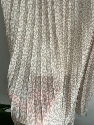 Falda larga animal print beige y marrón